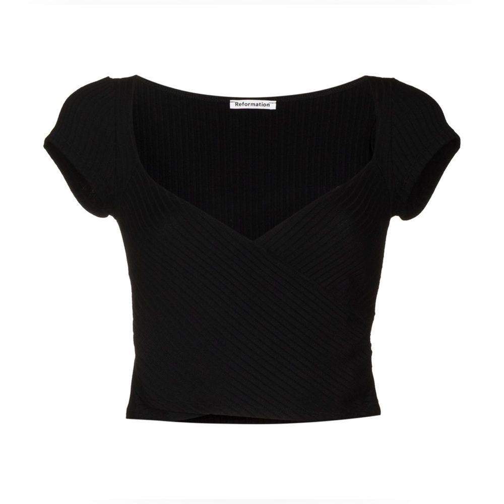 Reformation wraparound cropped top